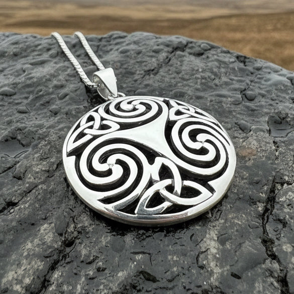 Loughcrew Celtic Spiral Necklace