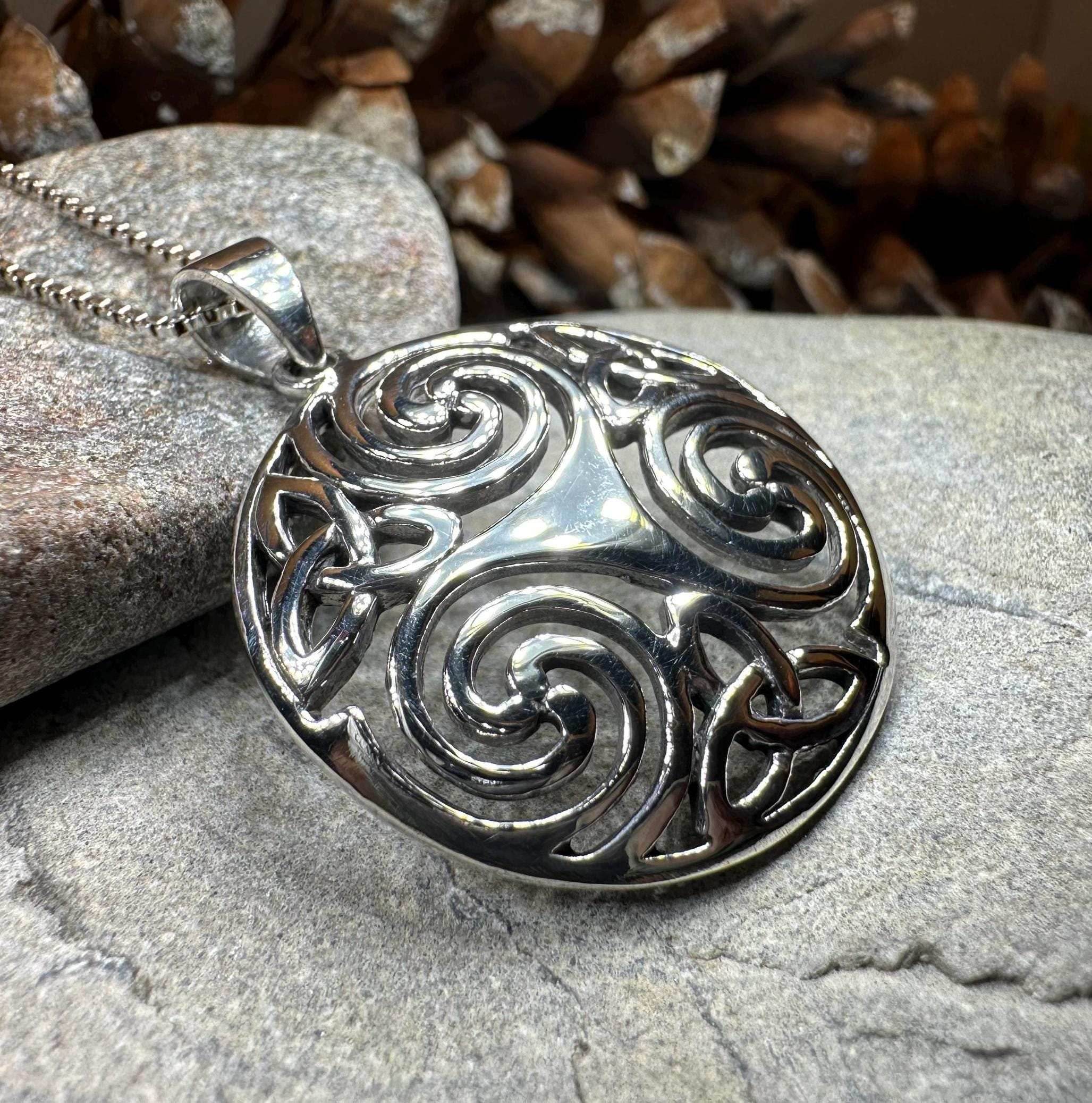 Loughcrew Celtic Spiral Necklace - 18