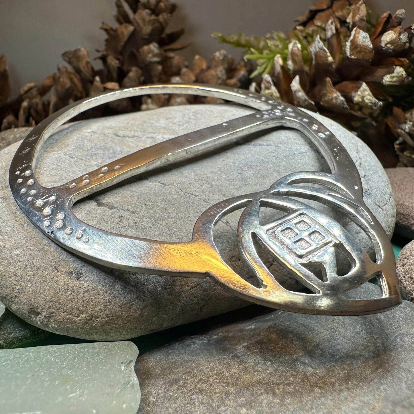 Celtic Mackintosh Heart Scarf Ring - 