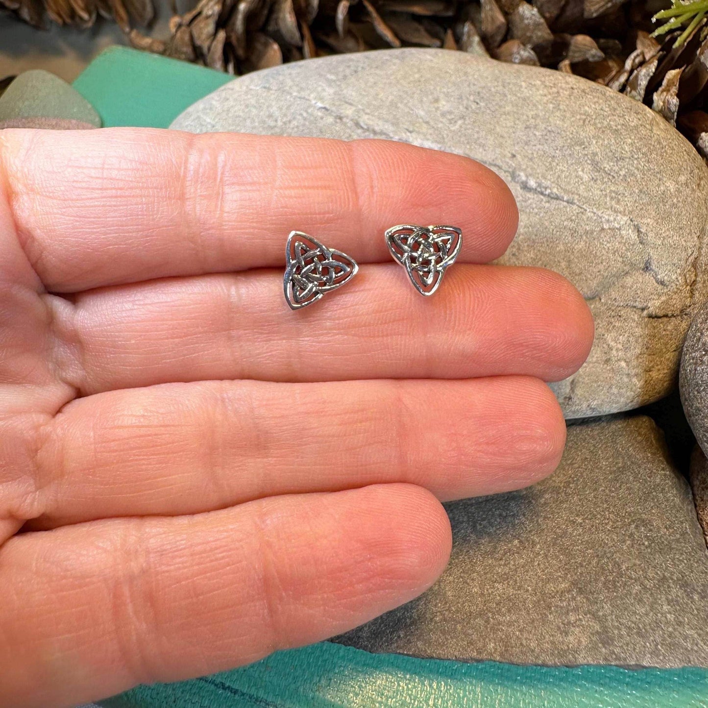 Laura Celtic Knot Stud Earrings - 