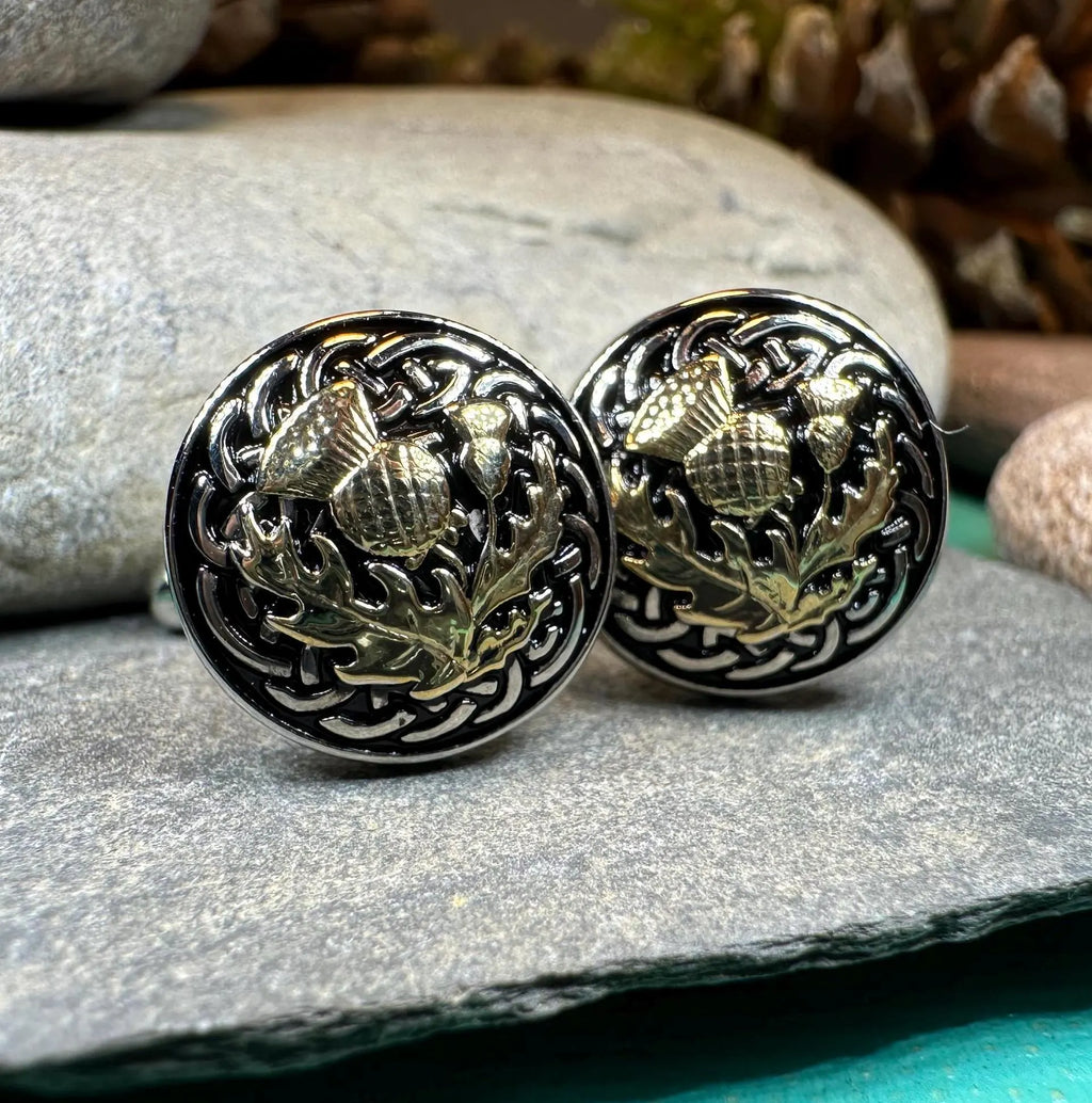Golden Thistle Cuff Links