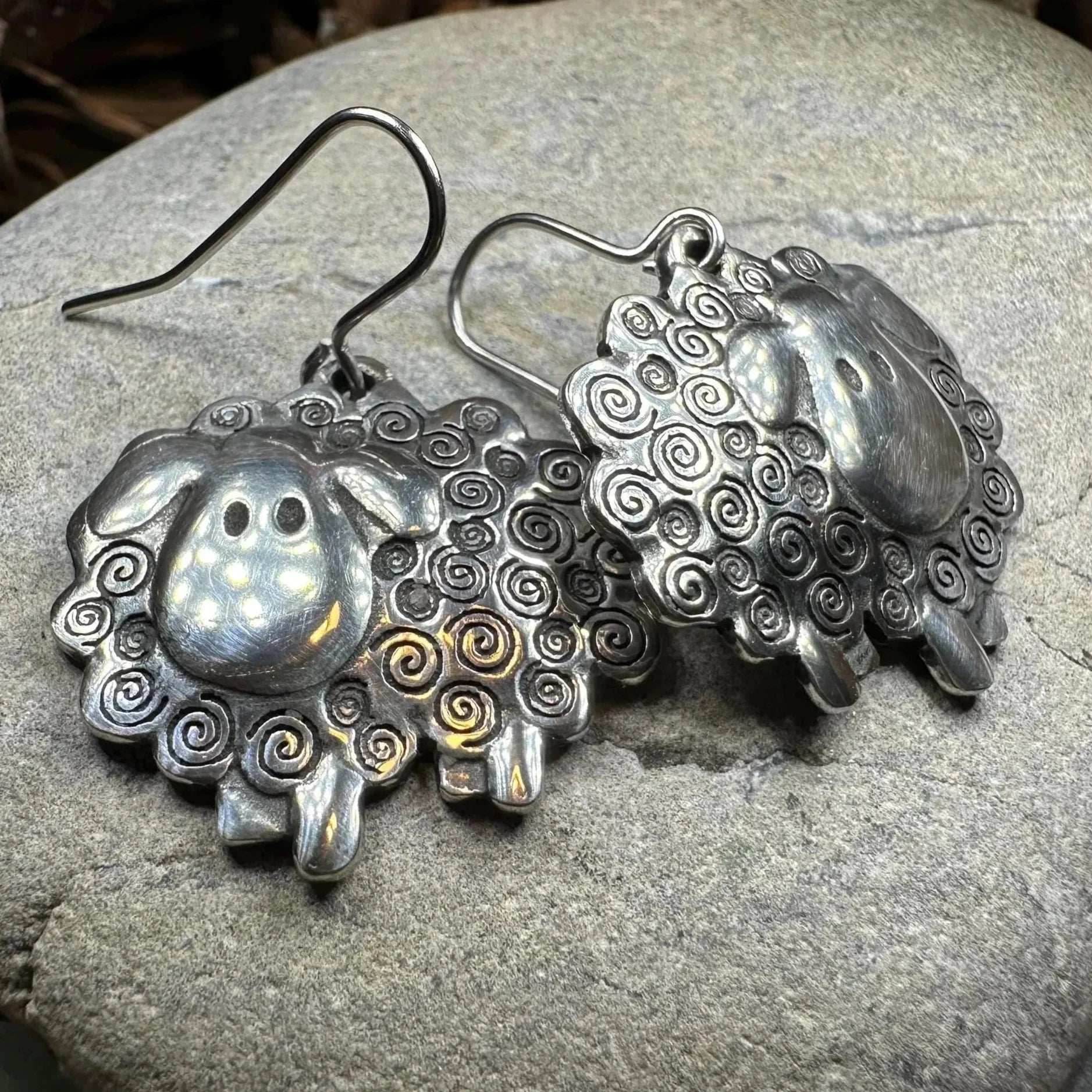 Wooly Sheep Earrings - 