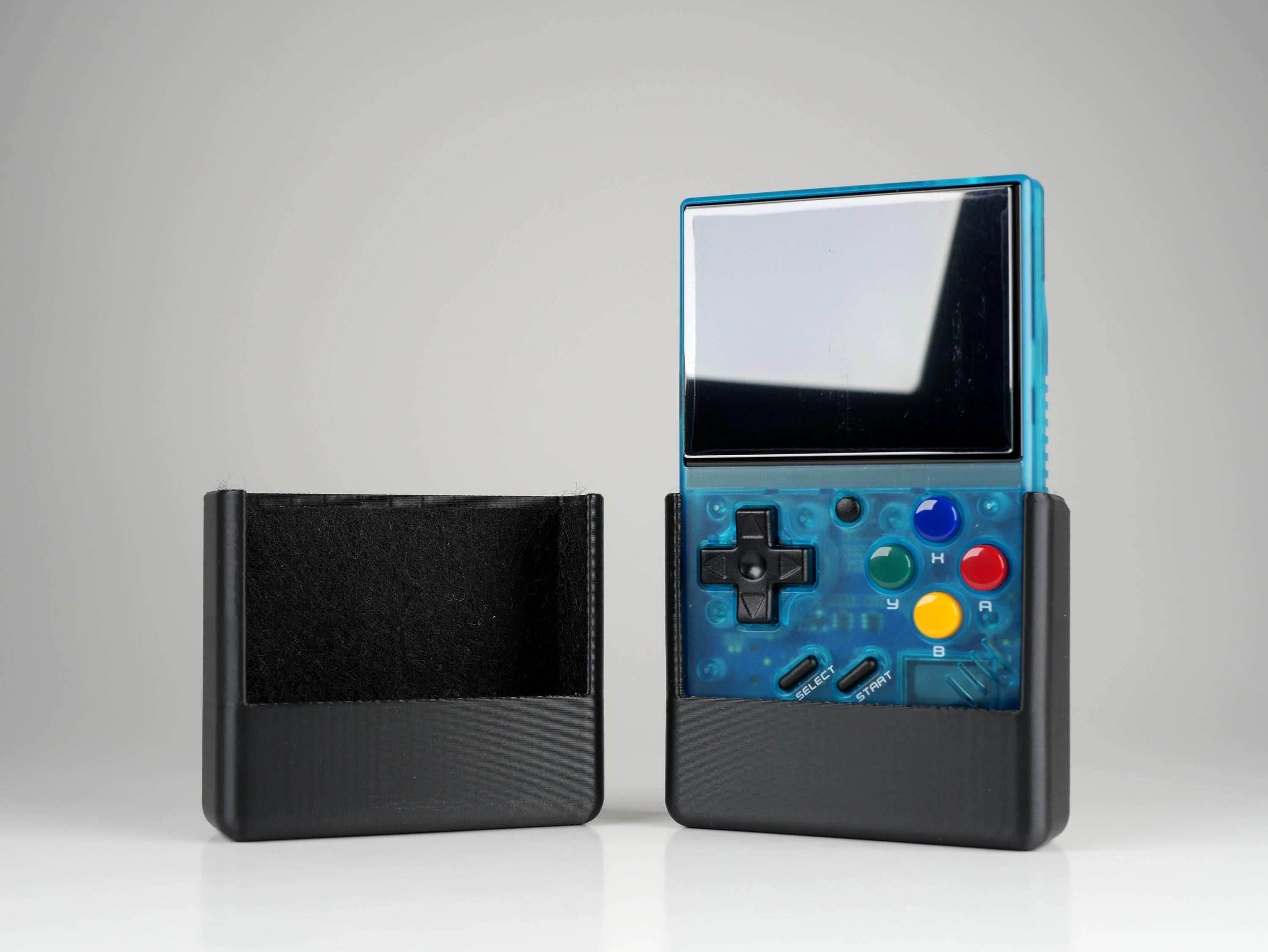 Miyoo Mini V4 Reversible Screen Cover Chin Grip Felt Screen Protector - Blue