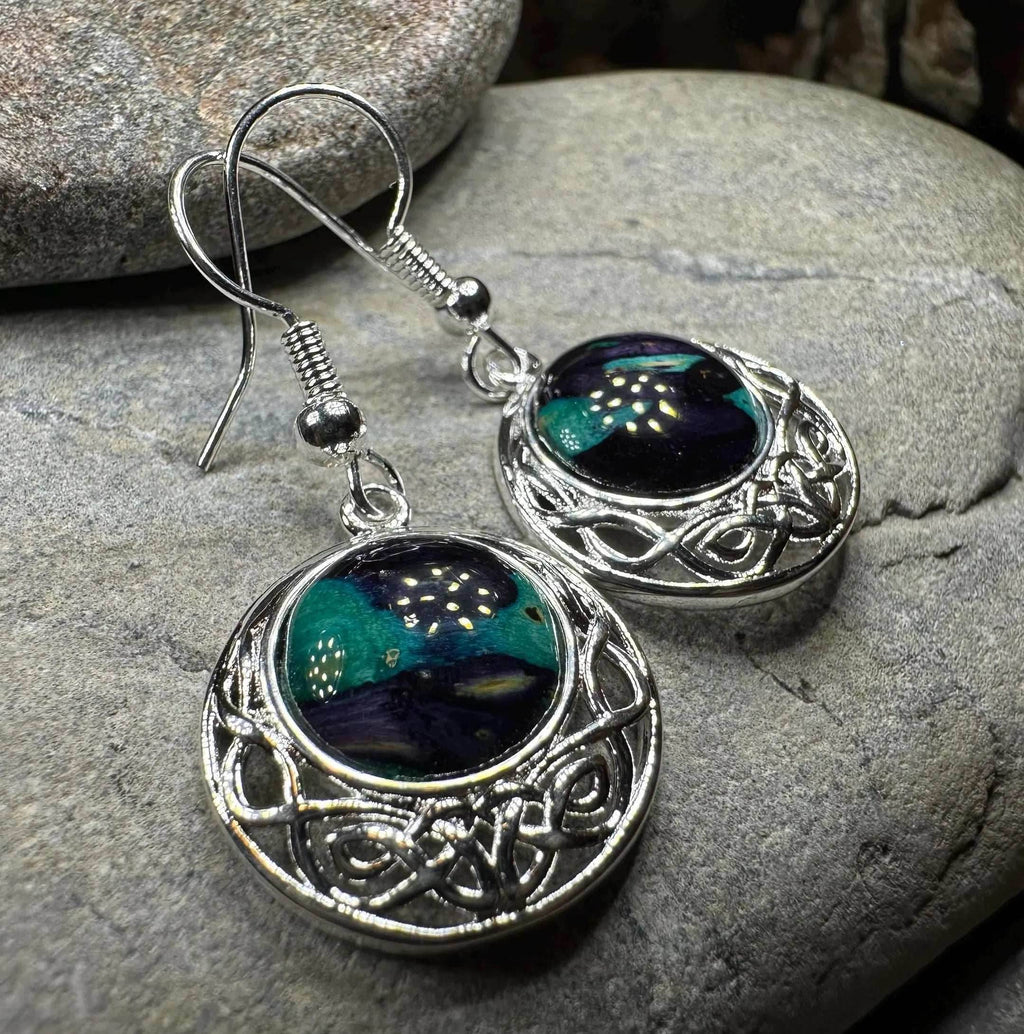 Heathergems Celtic Knot Earrings - Green
