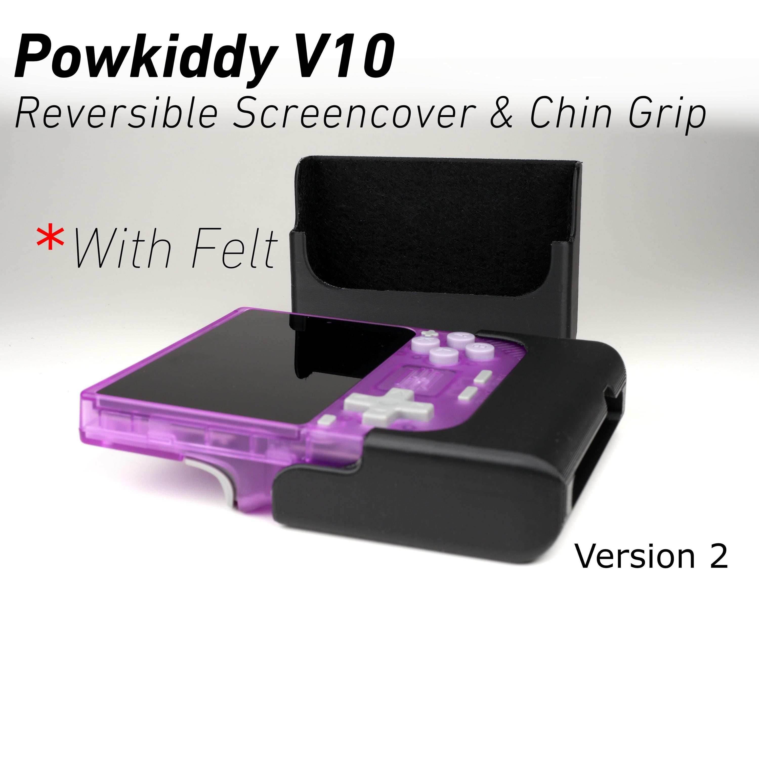 POWKIDDY V10 Reversible Screen Cover Chin Grip Felt Screen Protector - Yellow