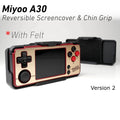 Felt Miyoo A30 Grip 2-in-1 A30 Screen Cover Reversible Comfort Grip Felt Lining Case with Felt Wrap Ergonomic Miyoo Handheld two in one - White