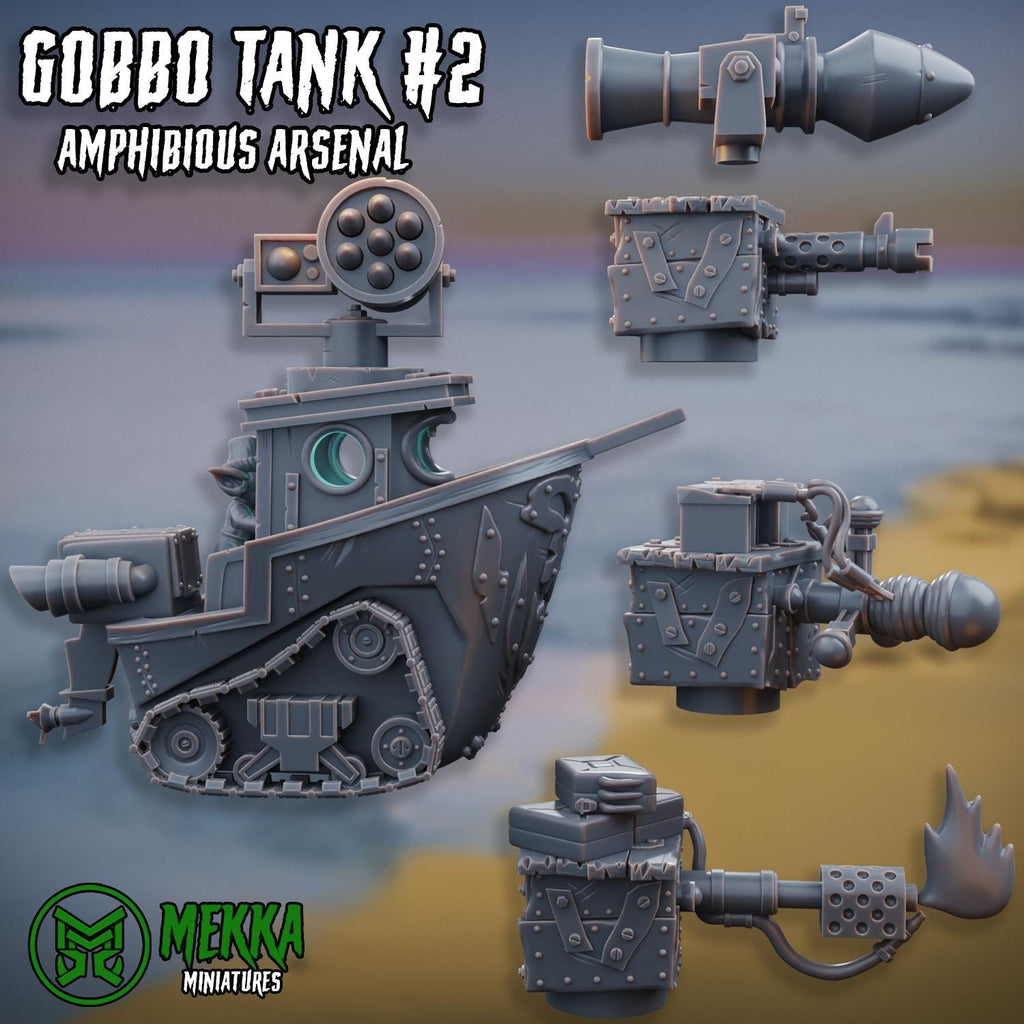 3d Printed Gobbo Tanks by Mekka Miniatures
