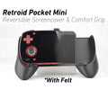 Felt Retroid Pocket Mini Grip 2-in-1 Reversible Screen Cover & Thick Comfort Grip Case with Felt Wrap Ergonomic RP Mini Handheld 2n1 Deluxe - Brown