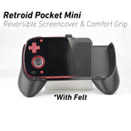 Felt Retroid Pocket Mini Grip 2-in-1 Reversible Screen Cover & Thick Comfort Grip Case with Felt Wrap Ergonomic RP Mini Handheld 2n1 Deluxe - Brown