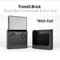 TrimUI Brick Reversible Screen Cover Slim Chin Grip Felt Screen Protector | Gaming Handheld Protection with Fun Textured Pattern for Fidgets - Blue