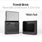 TrimUI Brick Reversible Screen Cover Slim Chin Grip Felt Screen Protector | Gaming Handheld Protection with Fun Textured Pattern for Fidgets - Blue