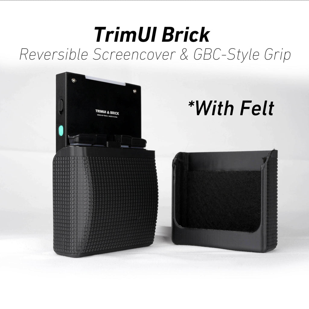 TrimUI Brick Reversible Screen Cover GBC Style Chin Grip Felt Screen Protector - Red