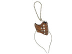 Mouth Mask Leather Mini Mask – Handcrafted Charm for Rearview Mirrors, Handbags, Lanyards, Party Favors & More