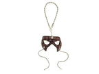 Grid Leather Mini Mask – Handcrafted Charm for Rearview Mirrors, Handbags, Lanyards, Party Favors & More
