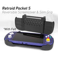 Felt Retroid Pocket 5 Grip 2-in-1 Reversible Screen Cover & Slim Comfort Grip Case with Felt Wrap Ergonomic RP 5 Handheld 2n1 Deluxe - White
