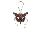 Wise Owl Leather Mini Mask – Handcrafted Charm for Rearview Mirrors, Handbags, Lanyards, Party Favors & More