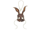 Graceful Bunny Leather Mini Mask – Handcrafted Charm for Rearview Mirrors, Handbags, Lanyards, Party Favors & More