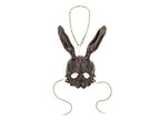 Geometric Bunny Leather Mini Mask – Handcrafted Charm for Rearview Mirrors, Handbags, Lanyards, Party Favors & More