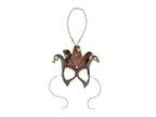 Court Jester - 5 Point Leather Mini Mask – Handcrafted Charm for Rearview Mirrors, Handbags, Lanyards, Party Favors & More