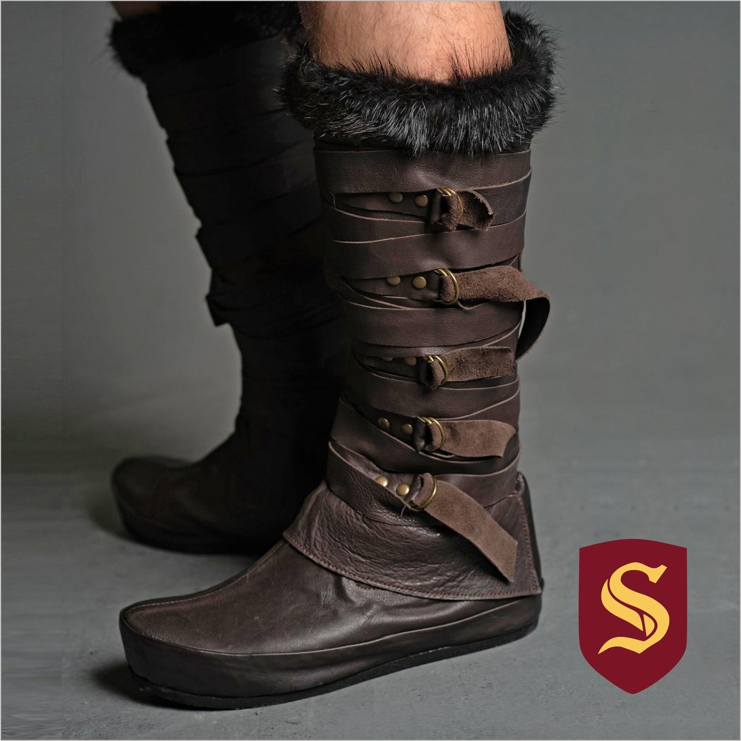 Brown Leather Boots "Assassin"