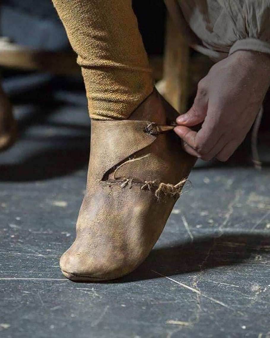 Handmade Leather pastalas (unisex) - Acorn Distress