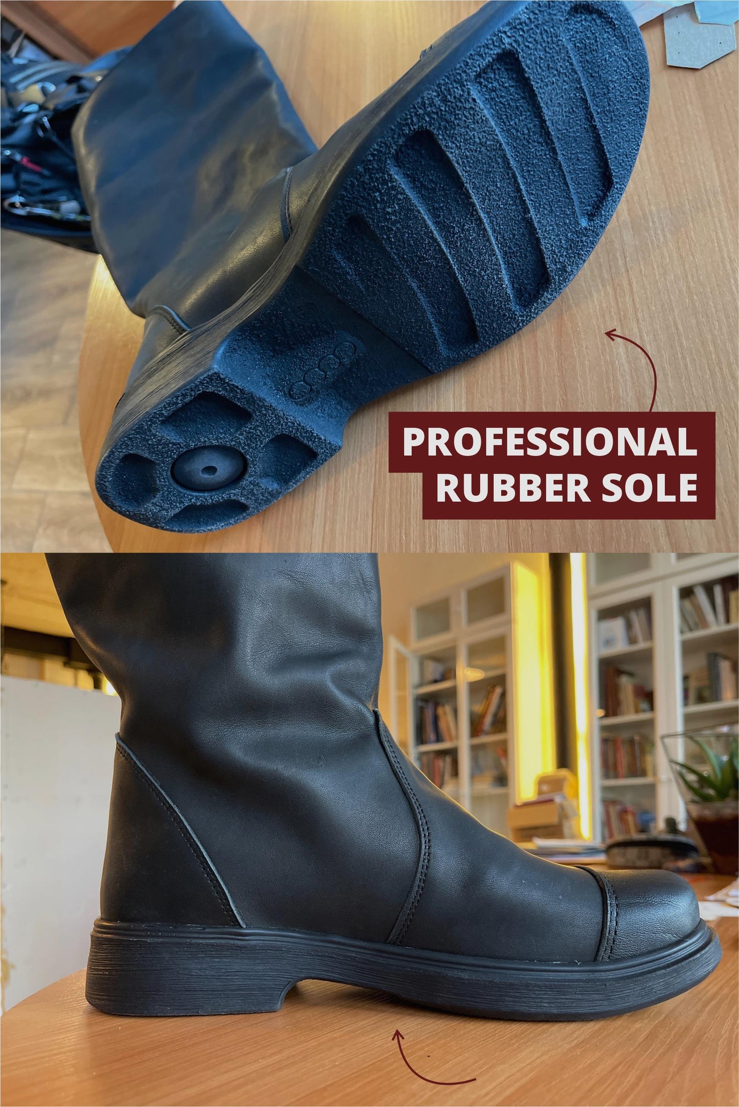 Brown High Leather Boots "Ragnar"