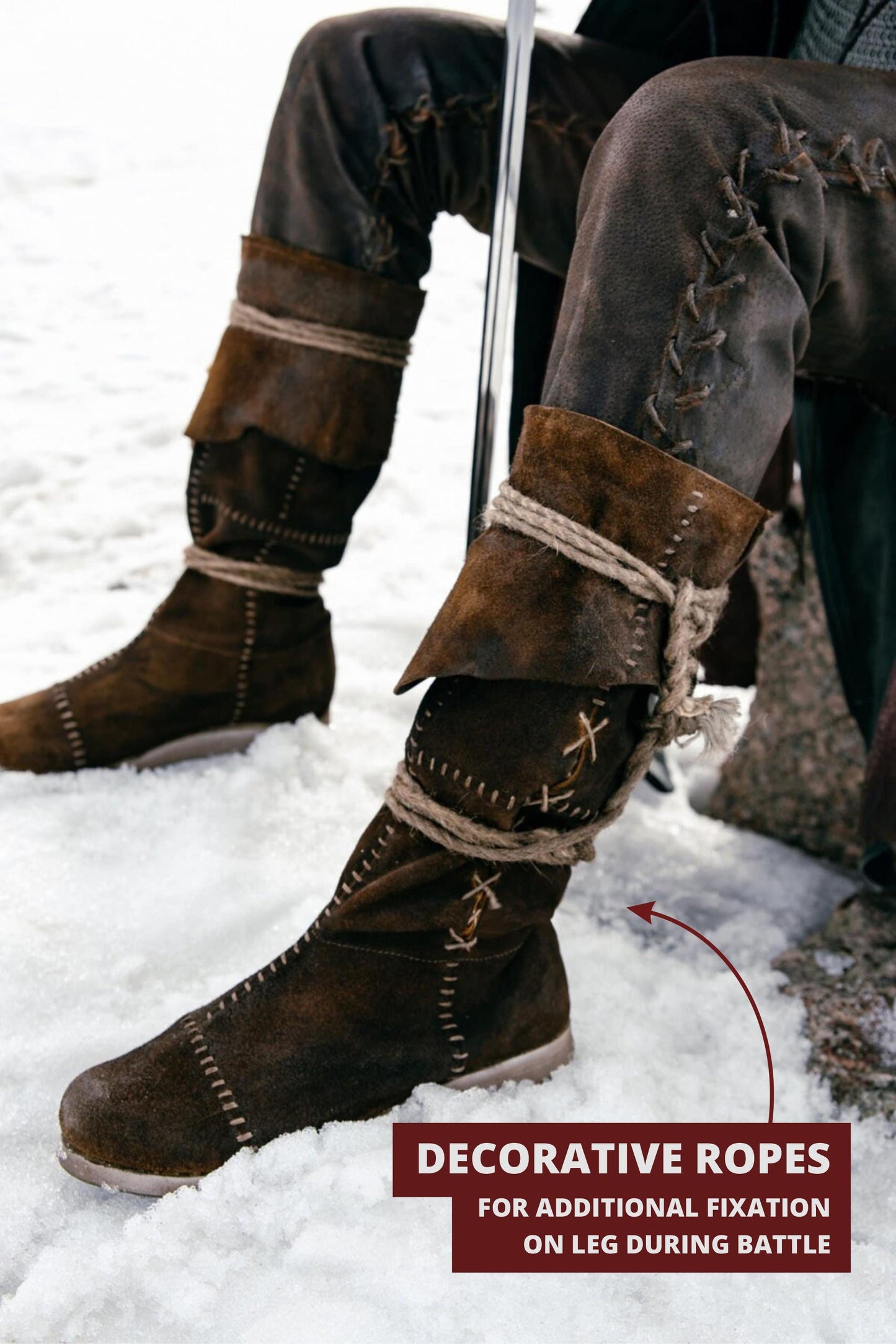 Brown High Leather Boots "Aragorn"