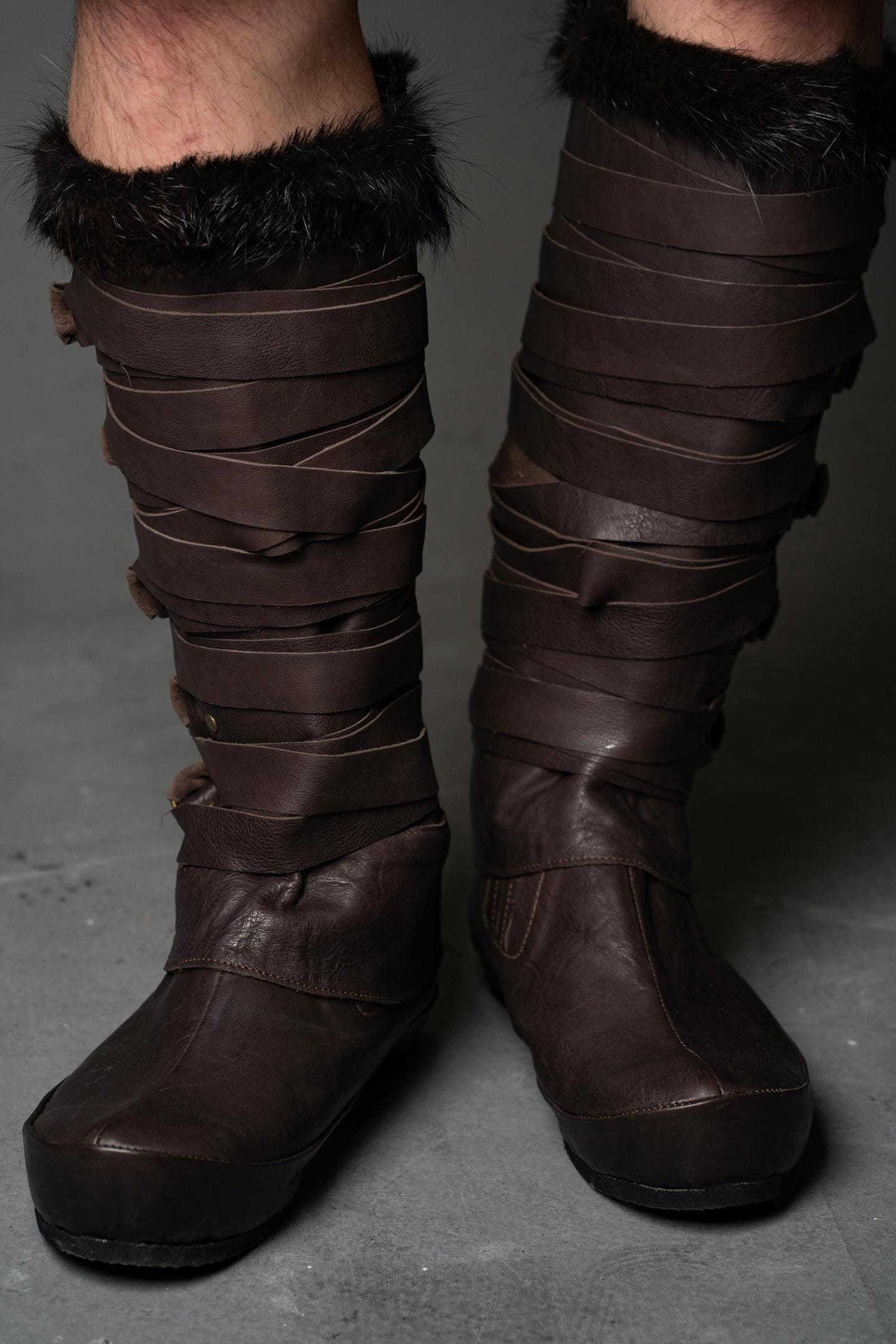 Brown Leather Boots "Assassin"