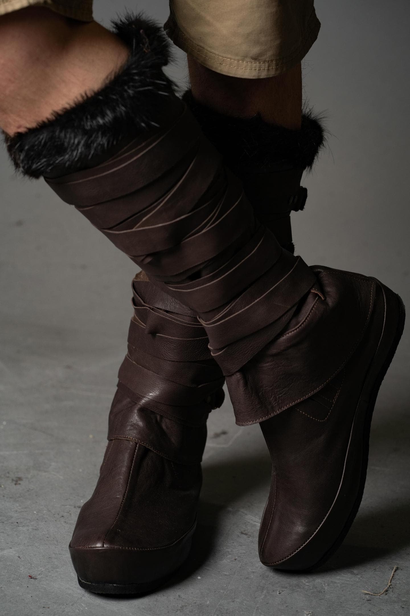 Brown Leather Boots "Assassin"