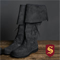 Medieval Black Suede Boots "Ranger"