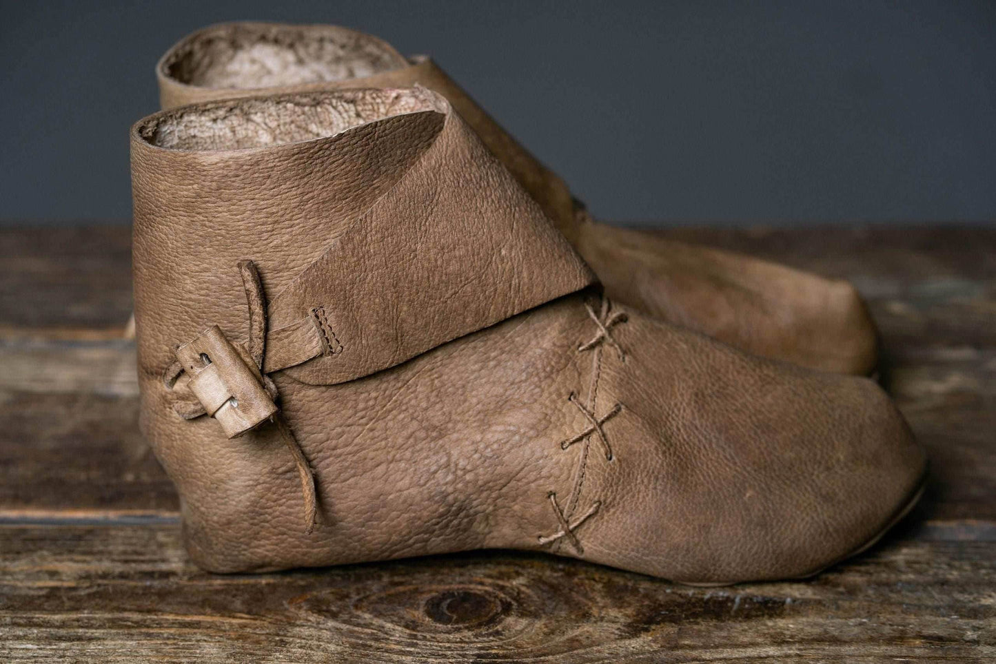 Handmade Leather pastalas (unisex) - Chamois Nubuck