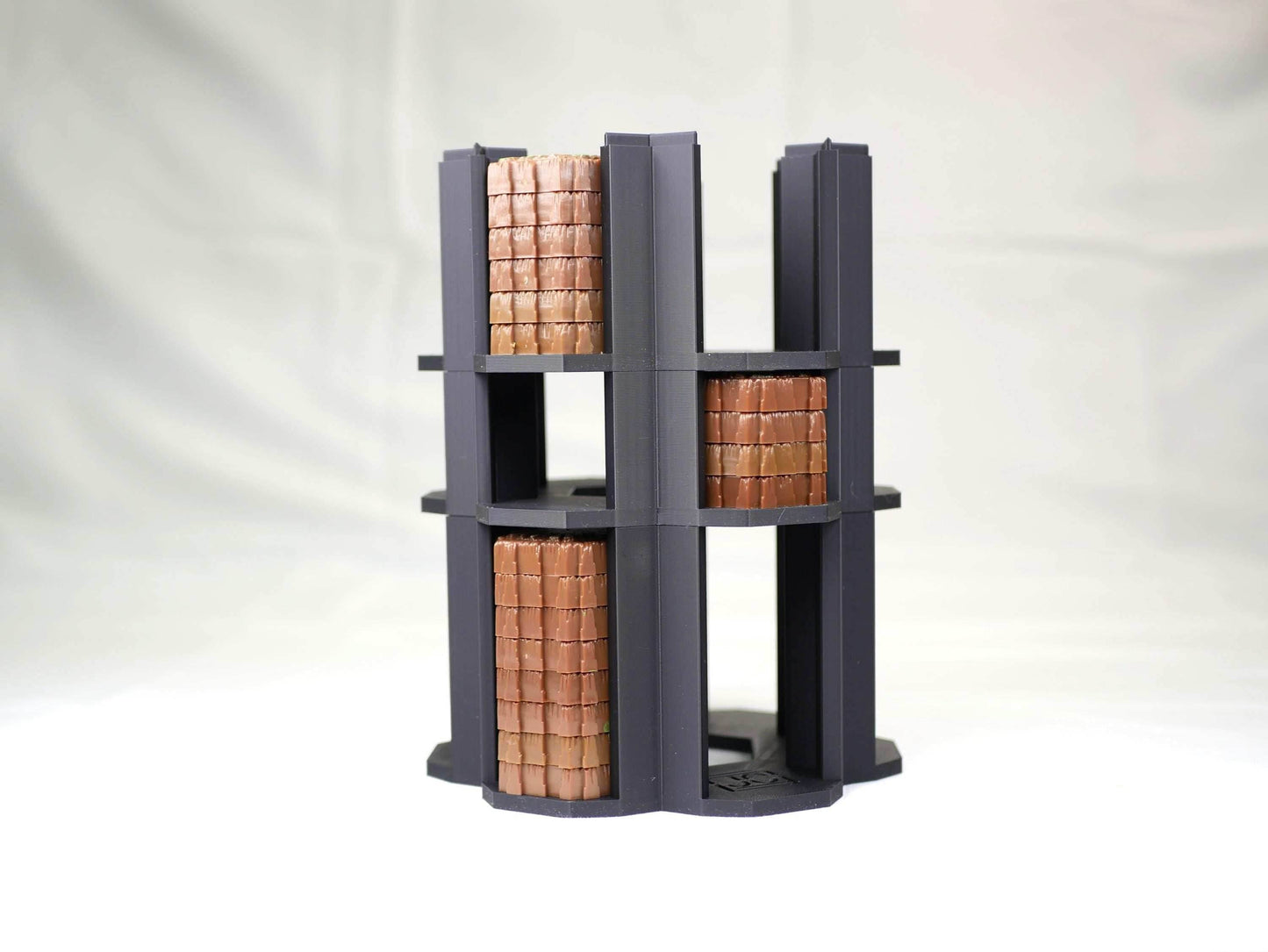 Hero Scape Single Hex Organizer | Stack and Maintain Your Single Hex Pieces | Paintable Miniature Board Game | Bin Box Container Storage - 8 Hex Height