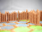 Palisades Hero Scape Single Hex Obstacle | Tabletop Terrain Hex Piece | HeroScape Upgrade Board Game | DnD Role Play Game Tile DIY Kit - 12 Palisades (6&6) / Brown