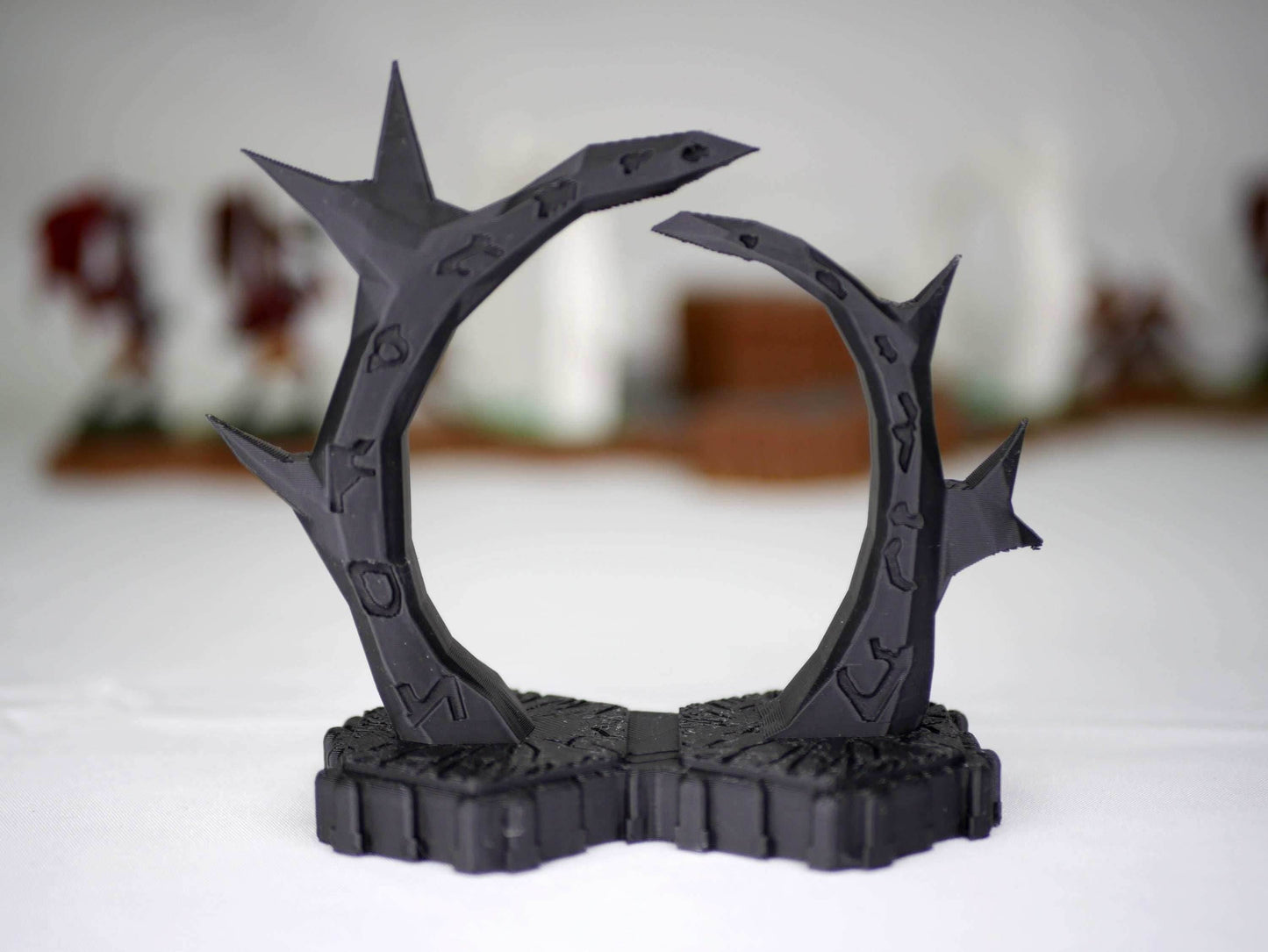 Hero Scape Obstacle Interactive Viking Portal | Tabletop Terrain Hex Pieces | Paintable Miniature Board | DnD Role Play Game Upgrade Tile - Grass/White