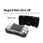 MagicX Mini Zero 28 Grip 2-in-1 Zero 28 Screen Cover Reversible Comfort Grip Felt Lining Case with Felt Wrap Ergonomic Handheld two in one - Black