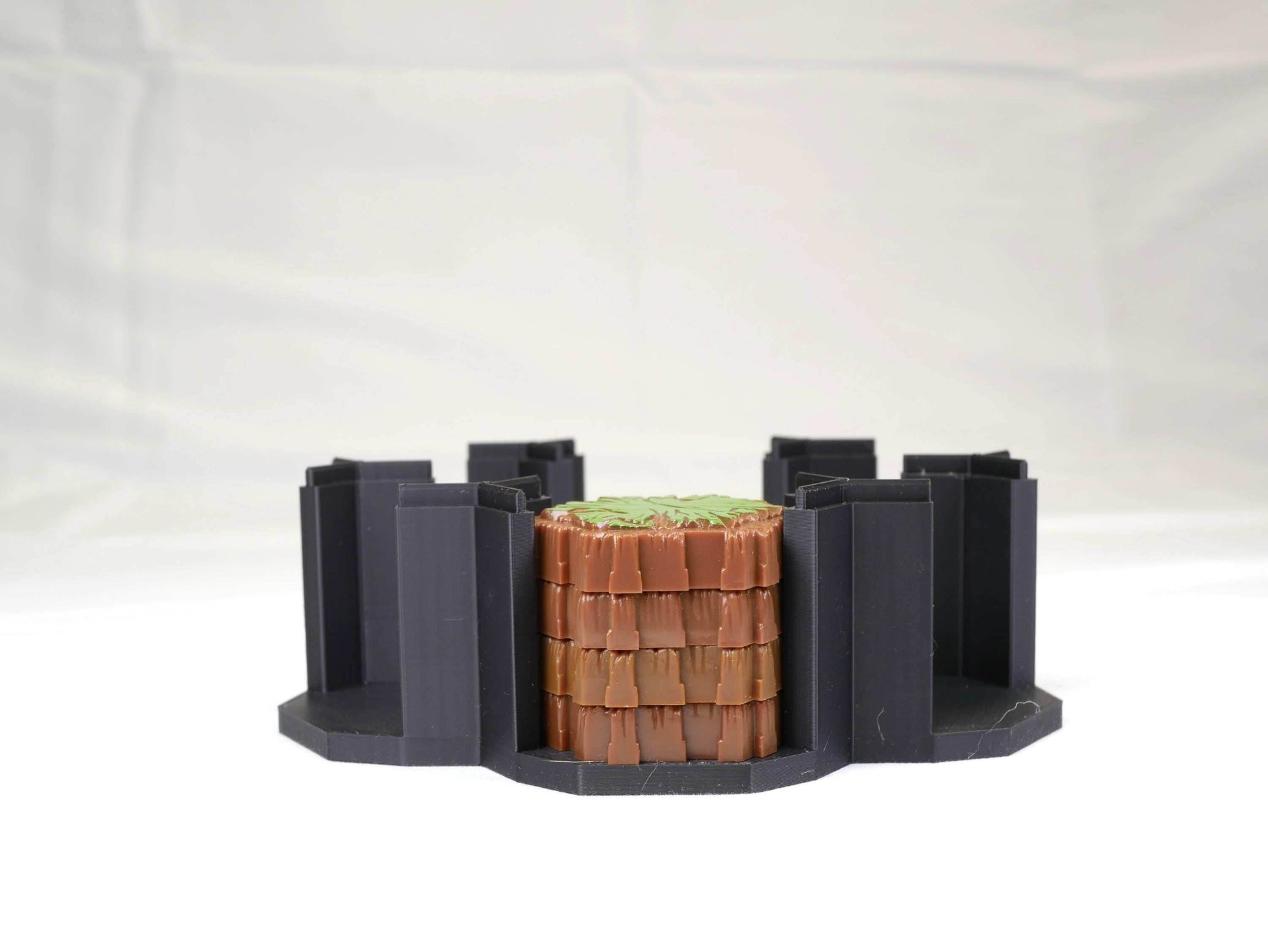 Hero Scape Single Hex Organizer | Stack and Maintain Your Single Hex Pieces | Paintable Miniature Board Game | Bin Box Container Storage - 8 Hex Height