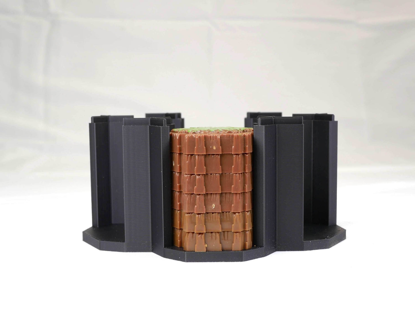 Hero Scape Single Hex Organizer | Stack and Maintain Your Single Hex Pieces | Paintable Miniature Board Game | Bin Box Container Storage - 8 Hex Height