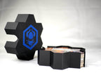 Hero Scape Unit Card Organizer | Protect Manage Heroes Squads | Paintable Miniature Board Game | Hex Bin Box Container Storage for Heroscape - Jandar (Blue) / 40mm Tall