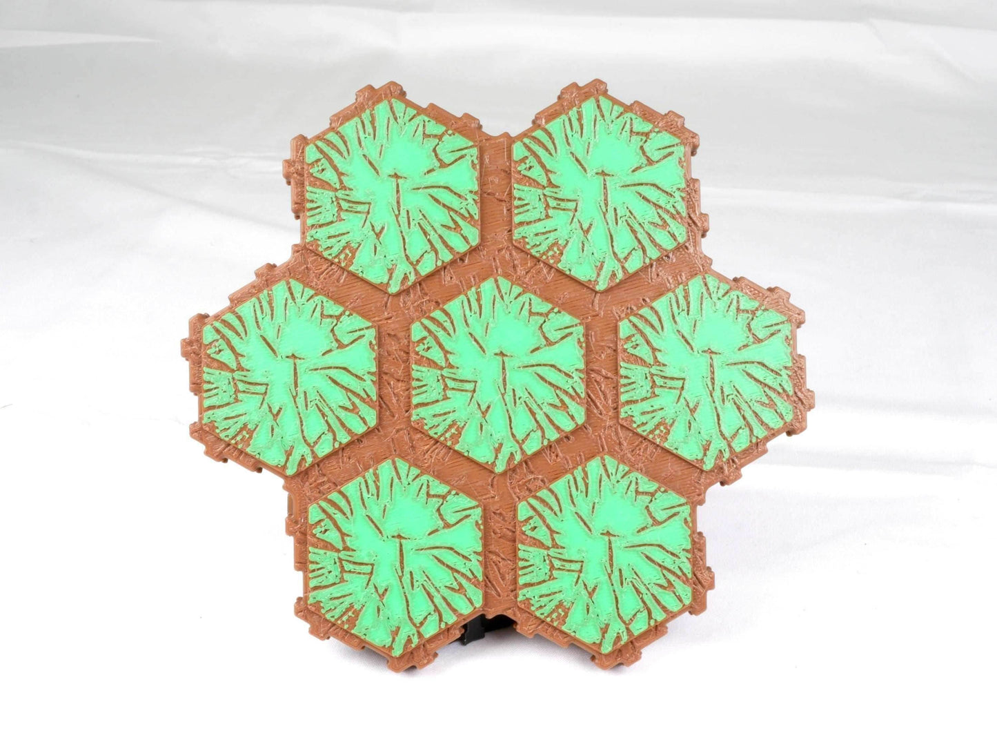 Terrain Expansion Pack for Heroscape Hex Terrain Full | Tabletop | Paintable Miniature Board Game| DnD Role Play Game Hero Scape Game JCSFY - Grass (Brown/Green)