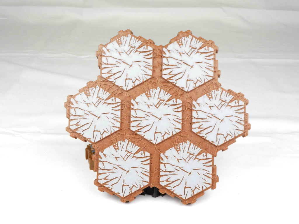 Terrain Expansion Pack for Heroscape Hex Terrain Full | Tabletop | Paintable Miniature Board Game| DnD Role Play Game Hero Scape Game JCSFY - Grass (Brown/Green)