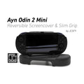 Ayn Odin 2 Mini Grip 2-in-1 Reversible Screen Cover & Slim Comfort Grip Case Ergonomic Odin 2 Mini Handheld 2n1 Deluxe - Black