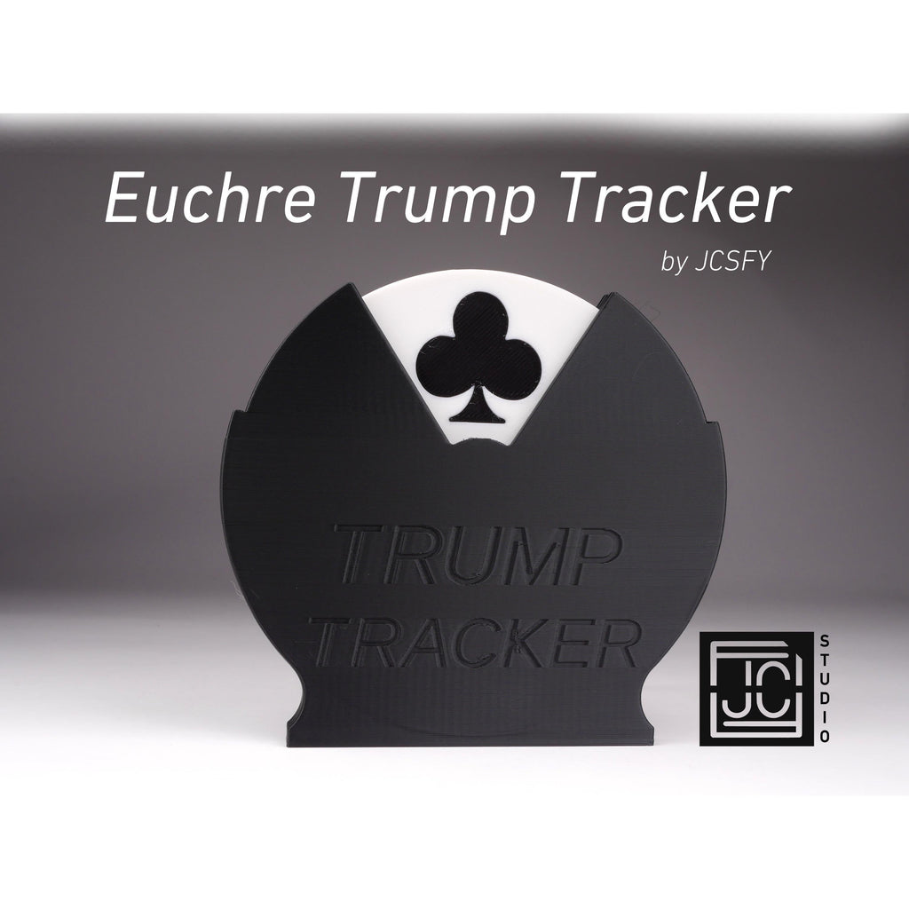 Euchre Trump Tracker Spinning Wheel for Playing Card Heart Diamond Spad Club Symbols Smooth Felt Glide White or Black for Card Player Gift