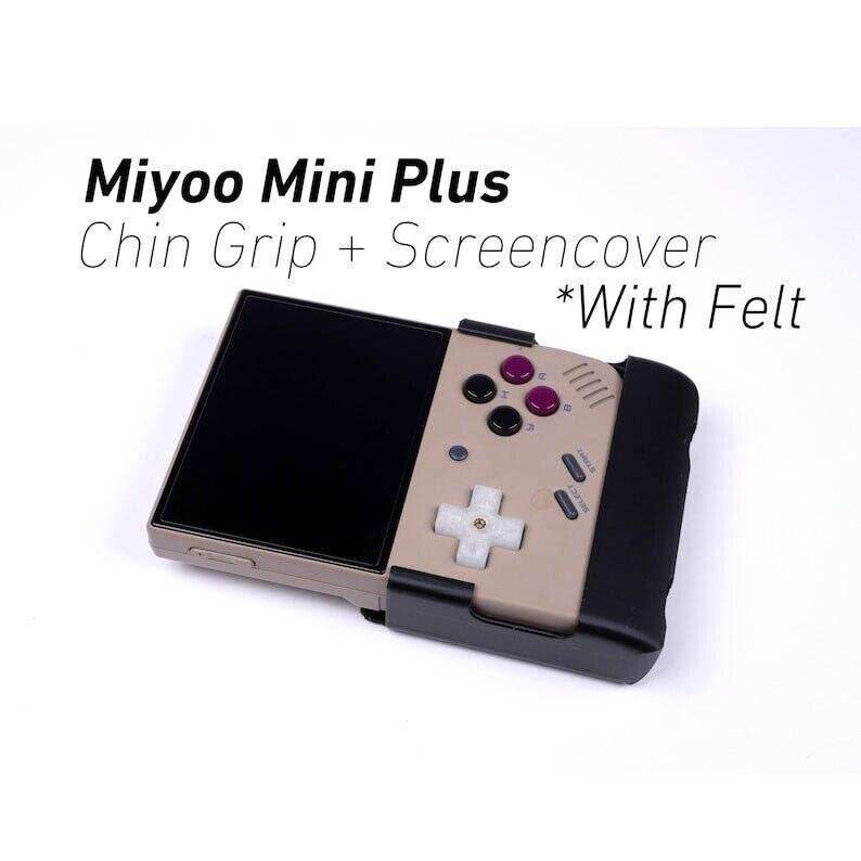 Miyoo Mini Plus Reversible Screen Cover Chin Grip Felt Screen Protector - Purple