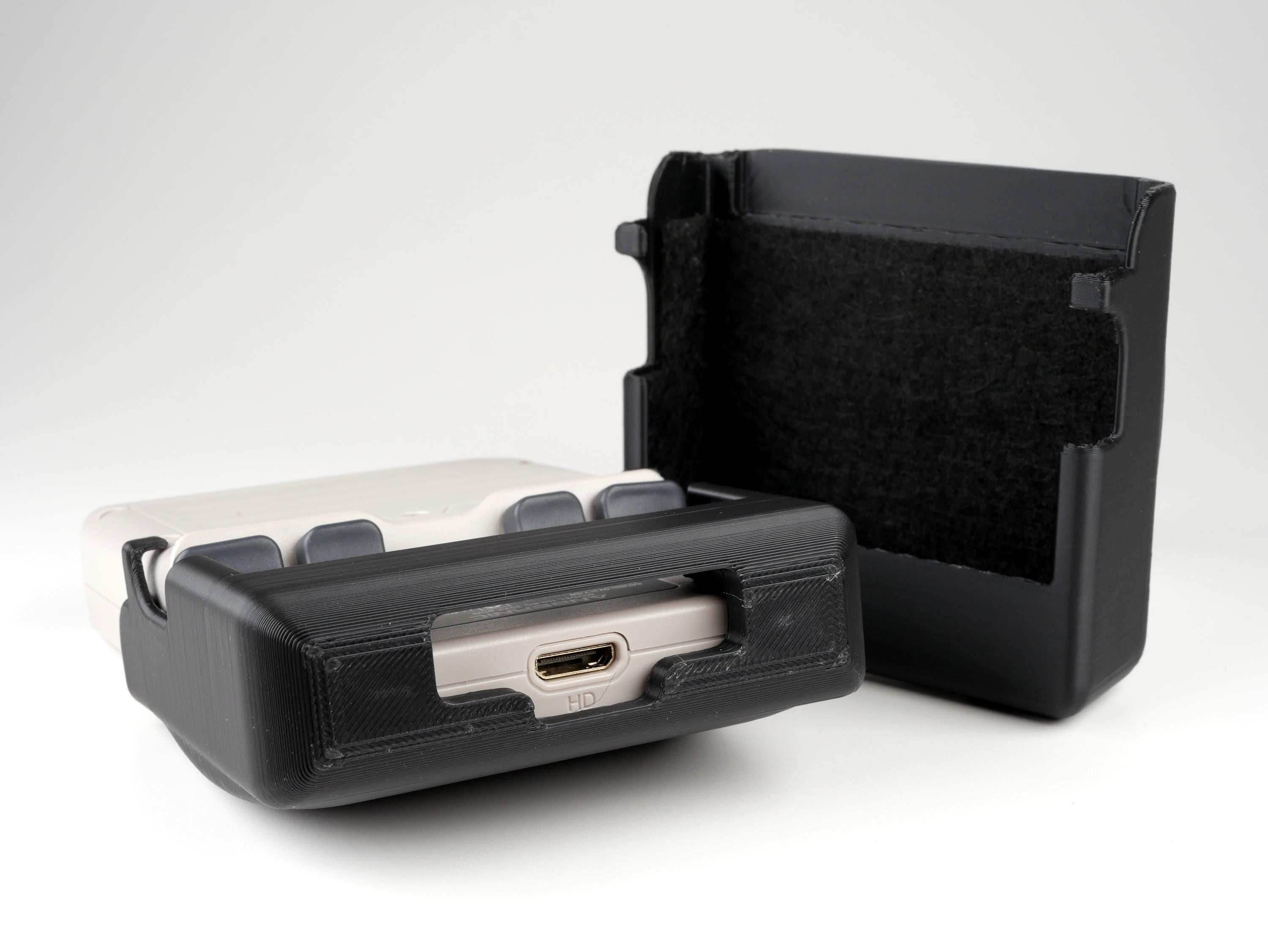 Anbernic RG35XX Plus Reversible Screen Cover GBC Style Chin Grip Felt Screen Protector - Black