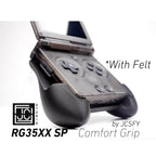 Anbernic RG35XX-SP Comfort Grip Felt Lining Case with Felt Wrap Ergonomic RG35X Handheld RG35 SP Back Plate Cover Scratch Protection - White