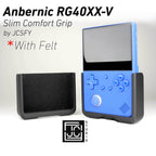 Anbernic RG40XX-V Slim Comfort Grip Felt Lining Case with Felt Wrap Ergonomic RG40X Handheld RG40 V Chin Pattern by JCSFY - Red