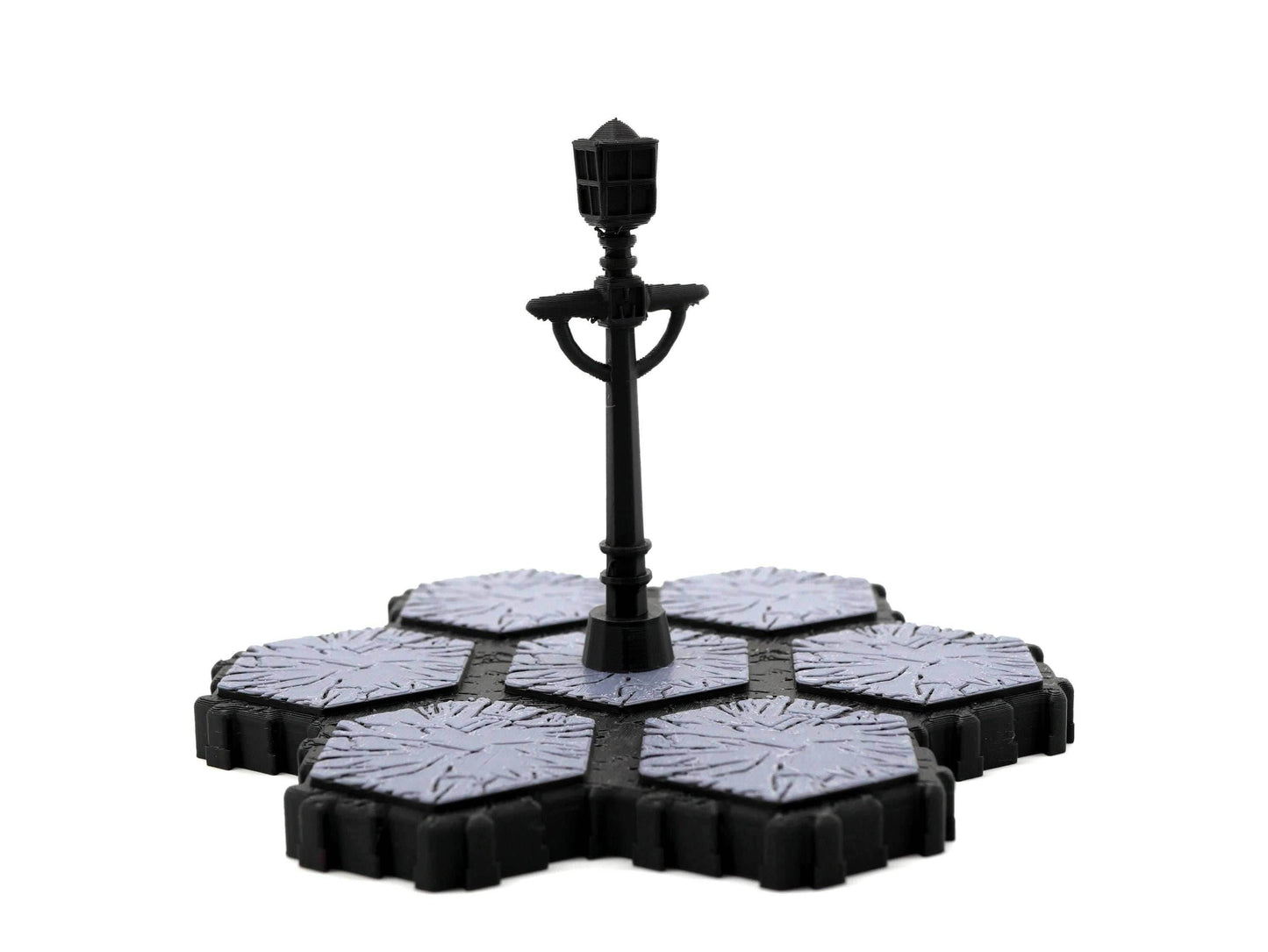 Grimdark Lamppost Hero Scape Seven Hex Obstacle | Tabletop Terrain Structure Piece | Miniature Board Game | DnD Role Play Game Upgrade Tile - 