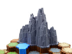Large Outcrop Hero Scape Single Hex Obstacle | Tabletop Terrain Structure Piece | Miniature Board Game | DnD Role Play Game for heroscape - Iceberg (Clear)