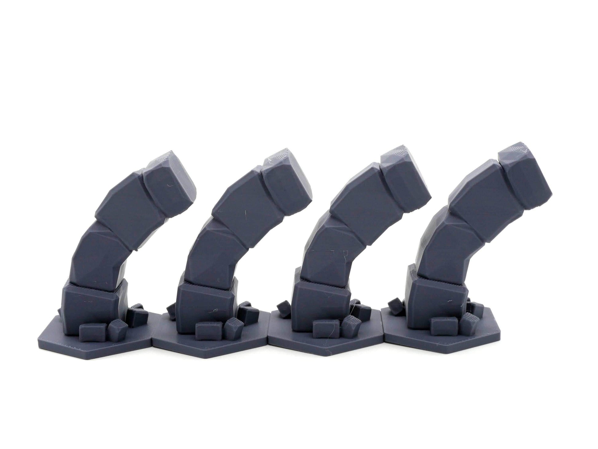 Ruined Arches Hero Scape Single Hex Obstacle | Tabletop Terrain Structure Piece | Miniature Board Game | DnD Role Play Game Upgrade Tile Kit - 4 Grim Stone (Black)