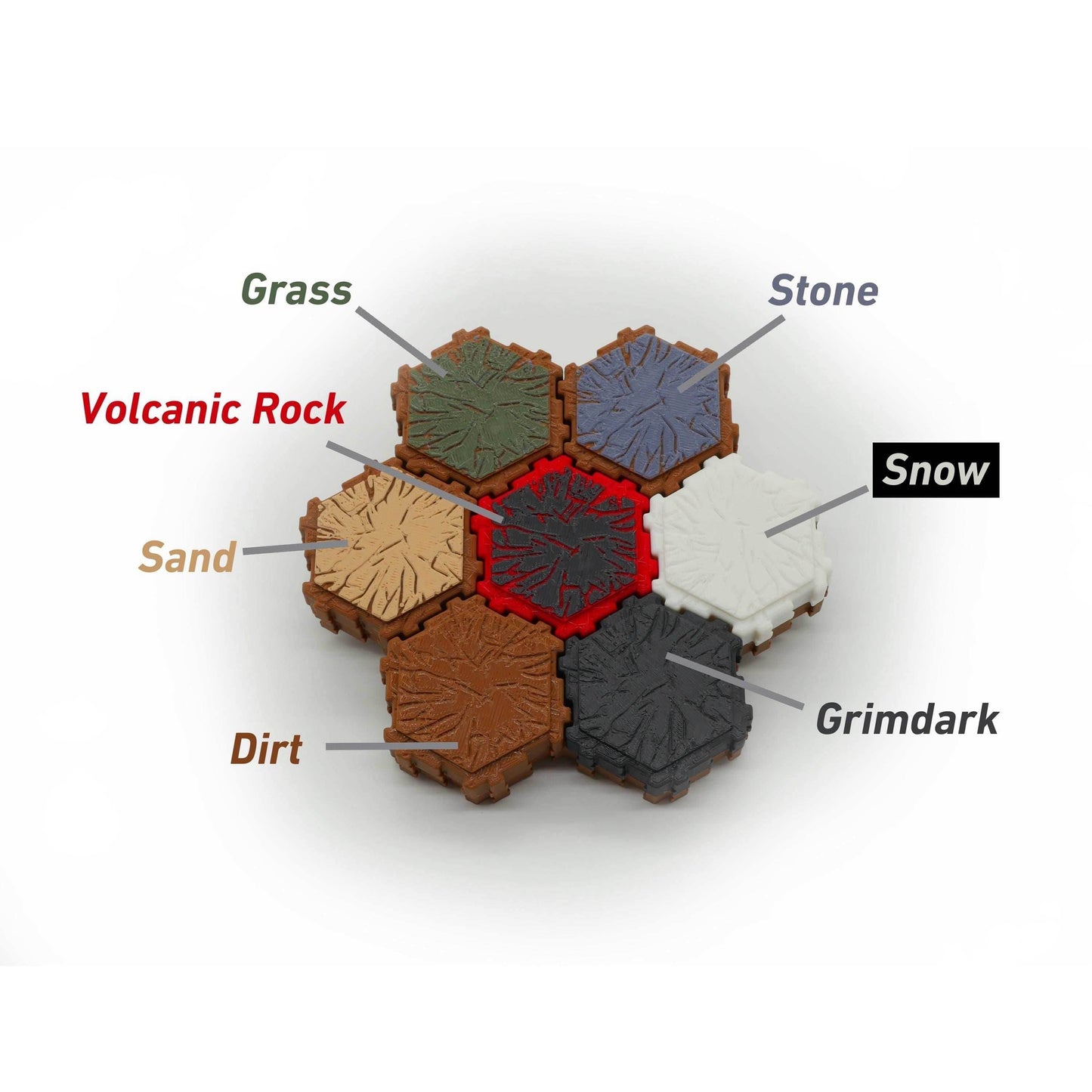 Terrain Expansion Pack for Heroscape Hex Terrain Full | Tabletop | Paintable Miniature Board Game| DnD Role Play Game Hero Scape Game JCSFY - Grass (Brown/Green)